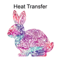 Watercolour Spring Bunny Iron on Fabric Heat Transfer DTF-106