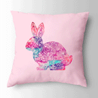 Watercolour Spring Bunny Iron on Fabric Heat Transfer DTF-106