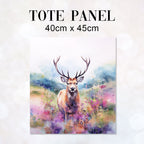 TOTE Watercolour Stag Fabric Bag Panel