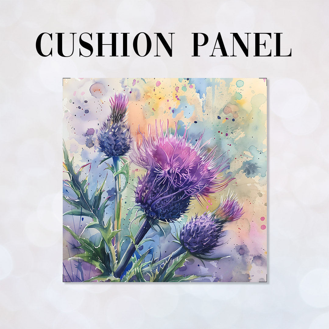 CUSHION Watercolour Thistle 3 CP-440