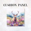CUSHION Fabric Panel Watercolour Stag