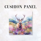 CUSHION Fabric Panel Watercolour Stag