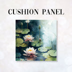 CUSHION Fabric Panel Waterlillies