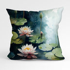 CUSHION Fabric Panel Waterlillies