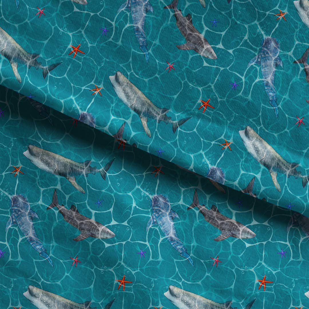 Whale Sharks Fabric