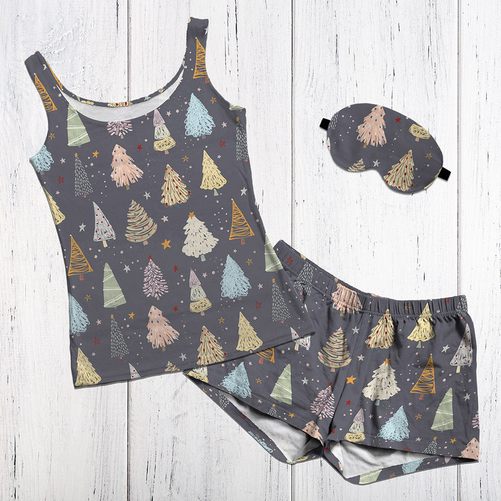 Whimsical Trees Dark Fabric