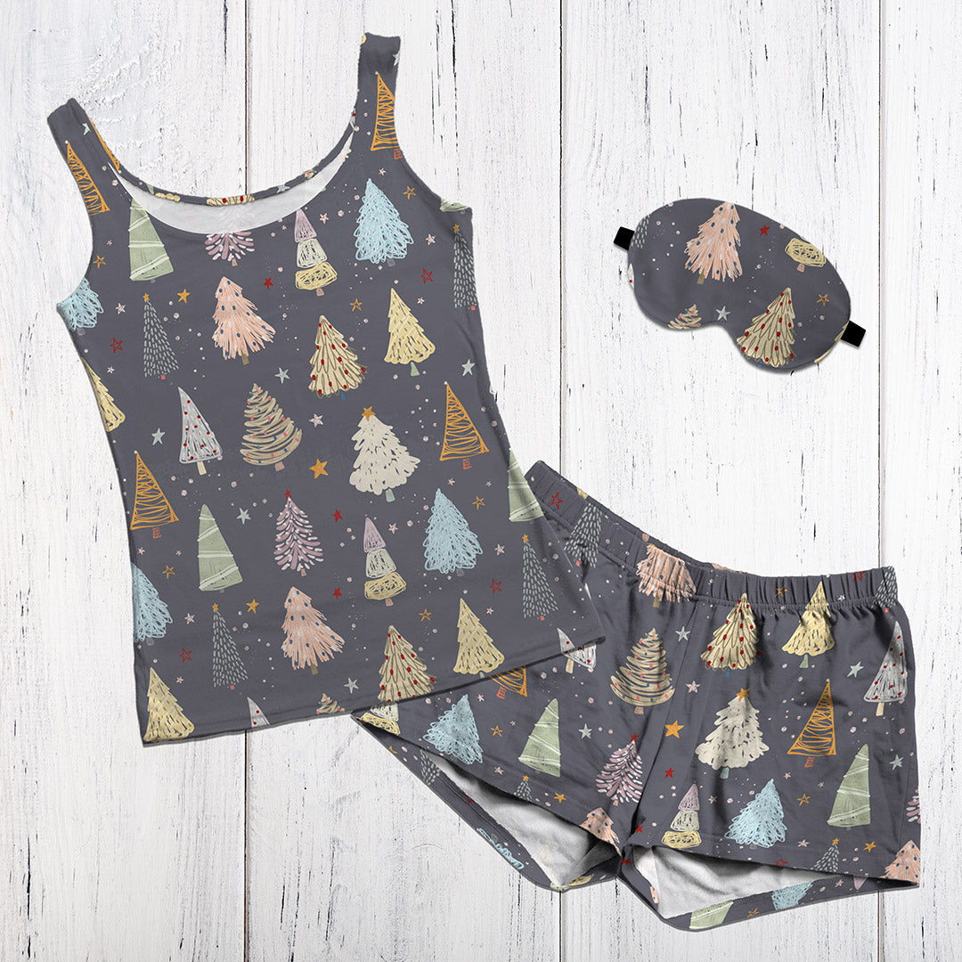 Whimsical Trees Dark Fabric