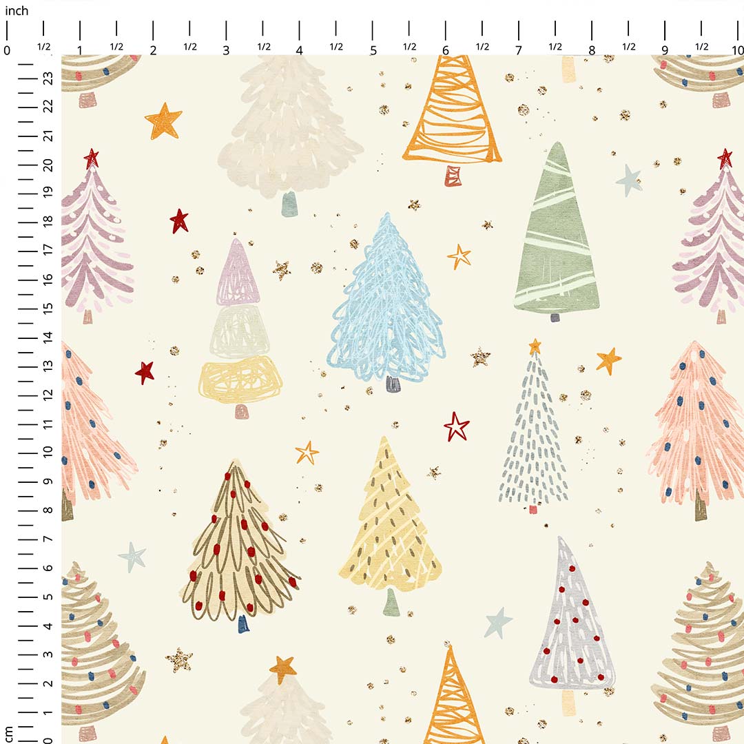 Whimsical Trees Light Fabric