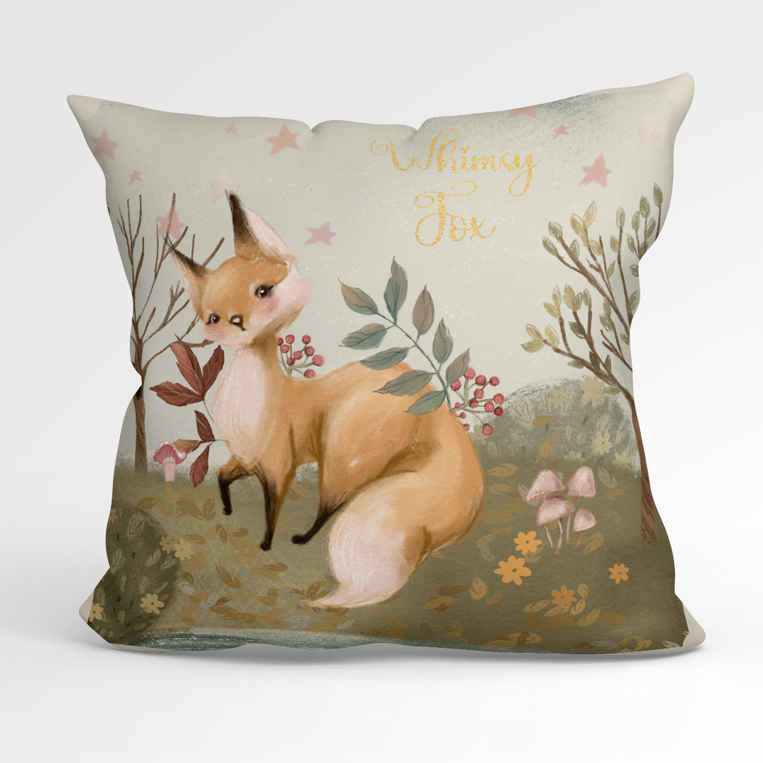 CUSHION Fabric Panel Whimsy Fox