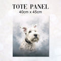TOTE White Schnauzer Fabric Bag Panel