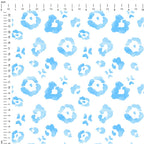 White Sky Leopard Fabric