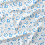 White Sky Leopard Fabric