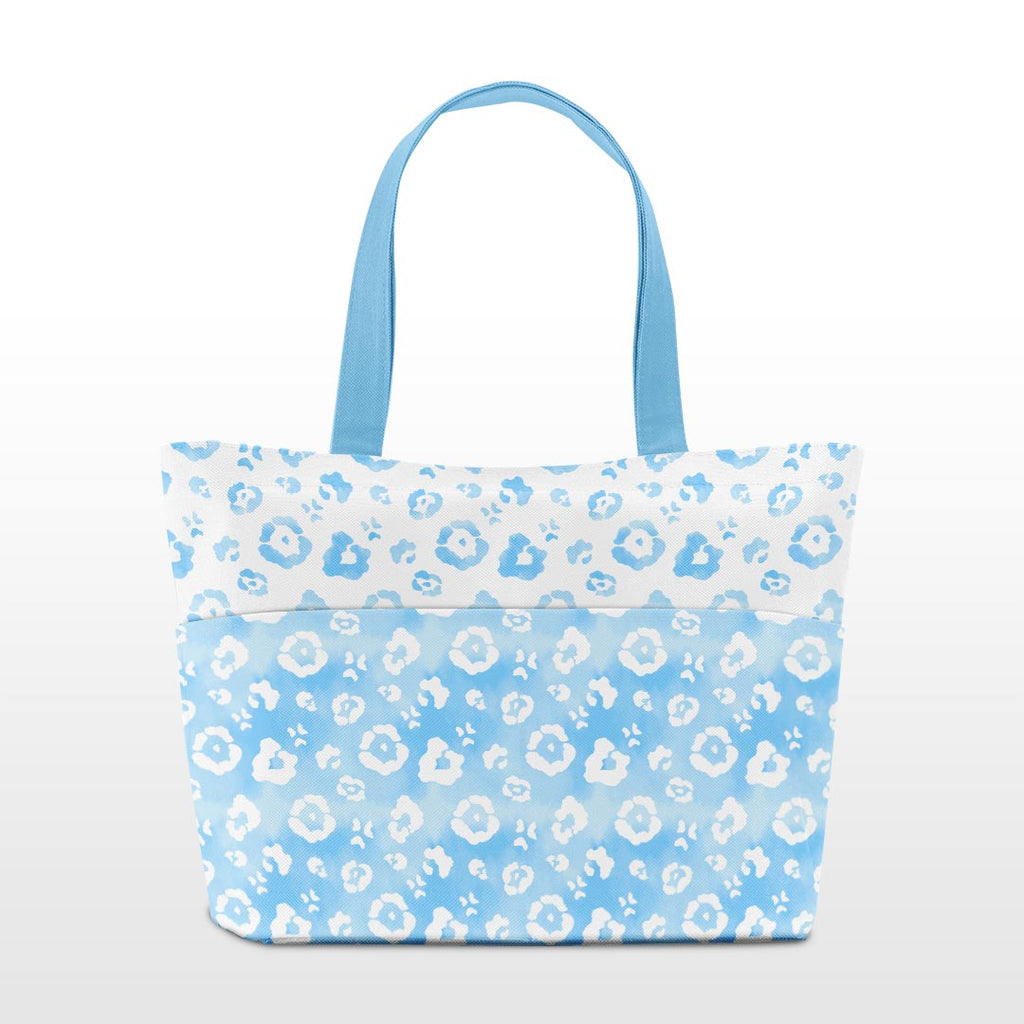 White Sky Leopard Fabric