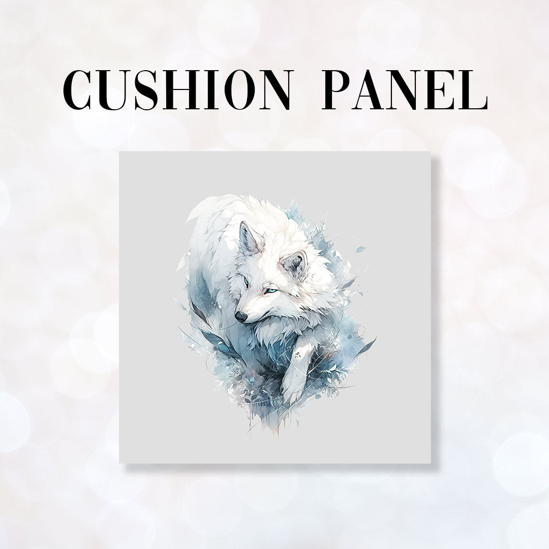 CUSHION Fabric Panel White Wolf