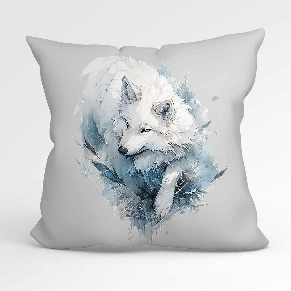 CUSHION Fabric Panel White Wolf