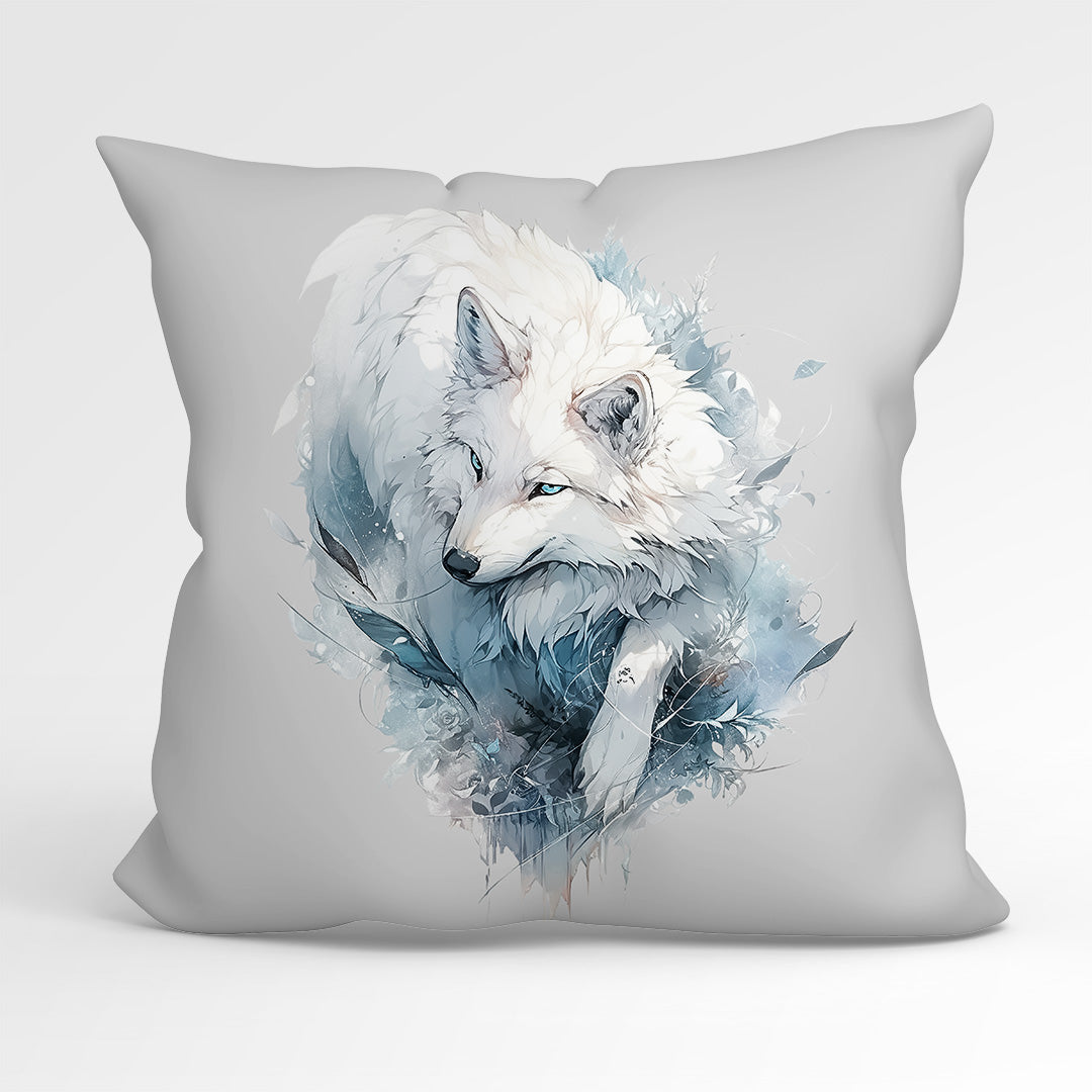 CUSHION Fabric Panel White Wolf