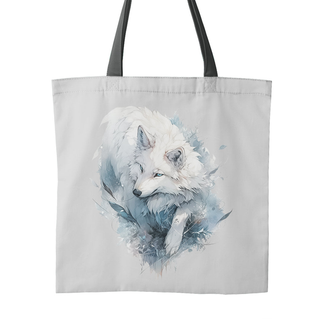TOTE White Wolf Tote Fabric Bag Panel