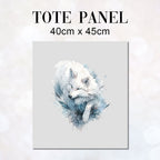 TOTE White Wolf Tote Fabric Bag Panel