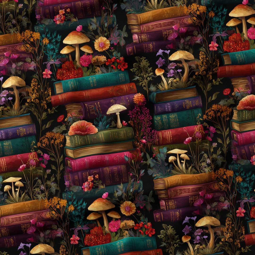 Wild Books Fabric