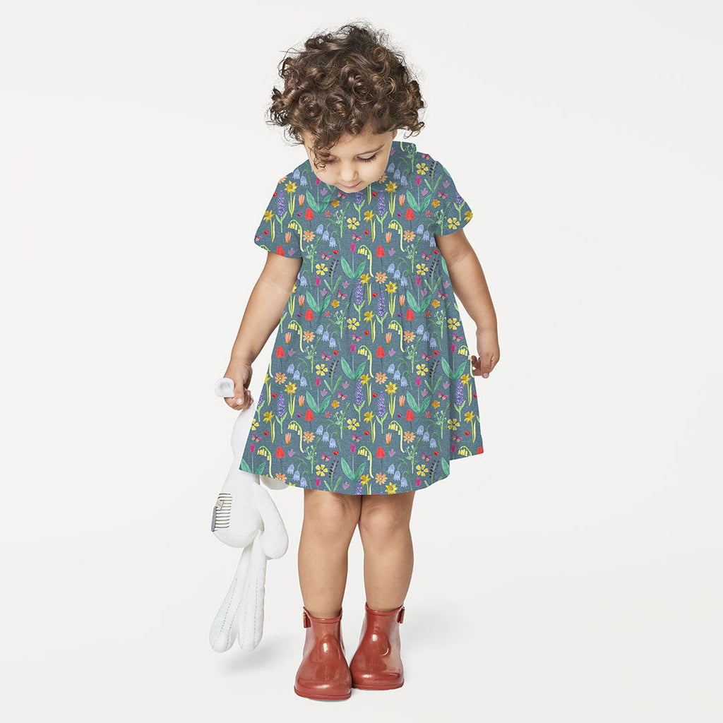 Wild Meadow Denim Fabric