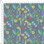 Wild Meadow Denim Fabric