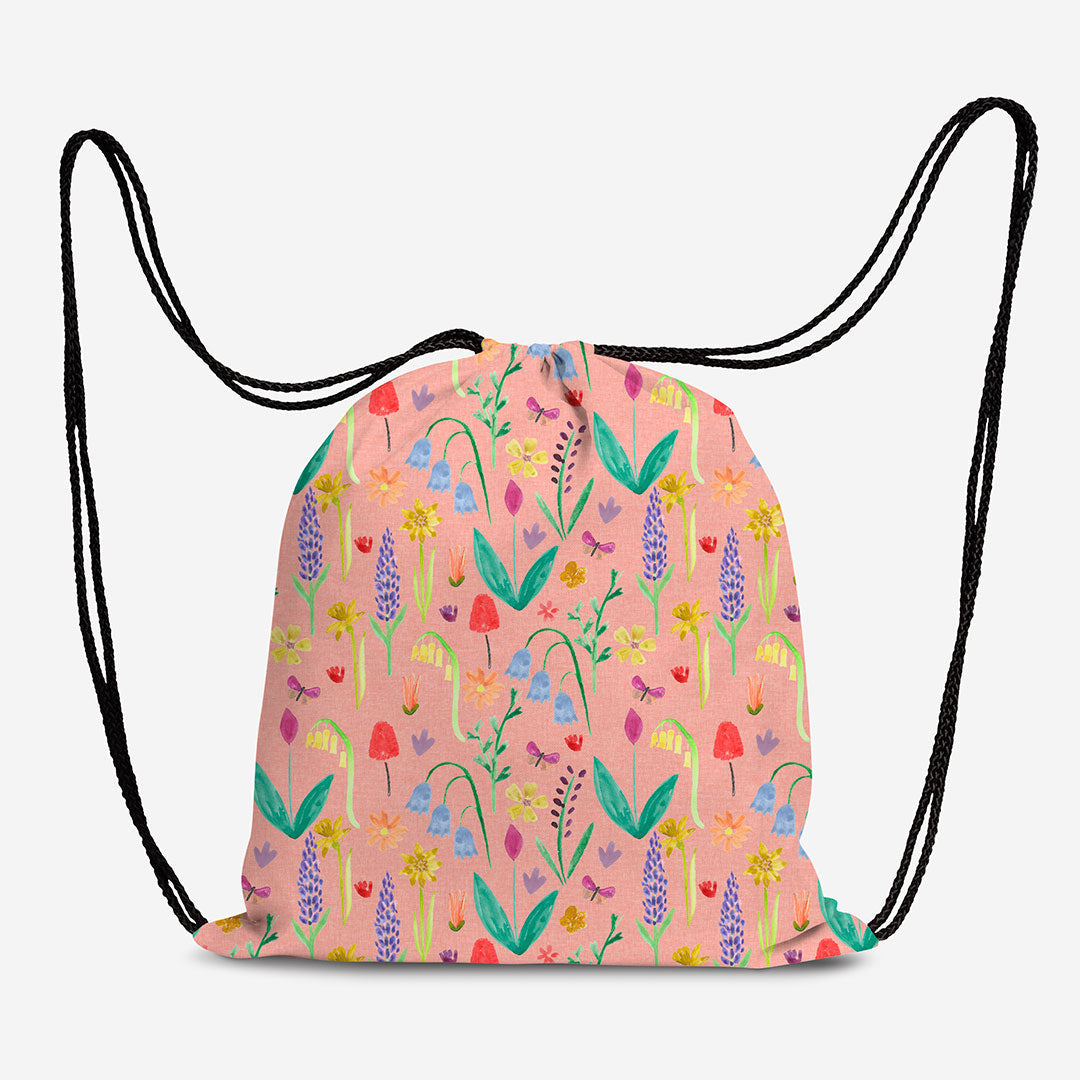 Wild Meadow Peach Fabric
