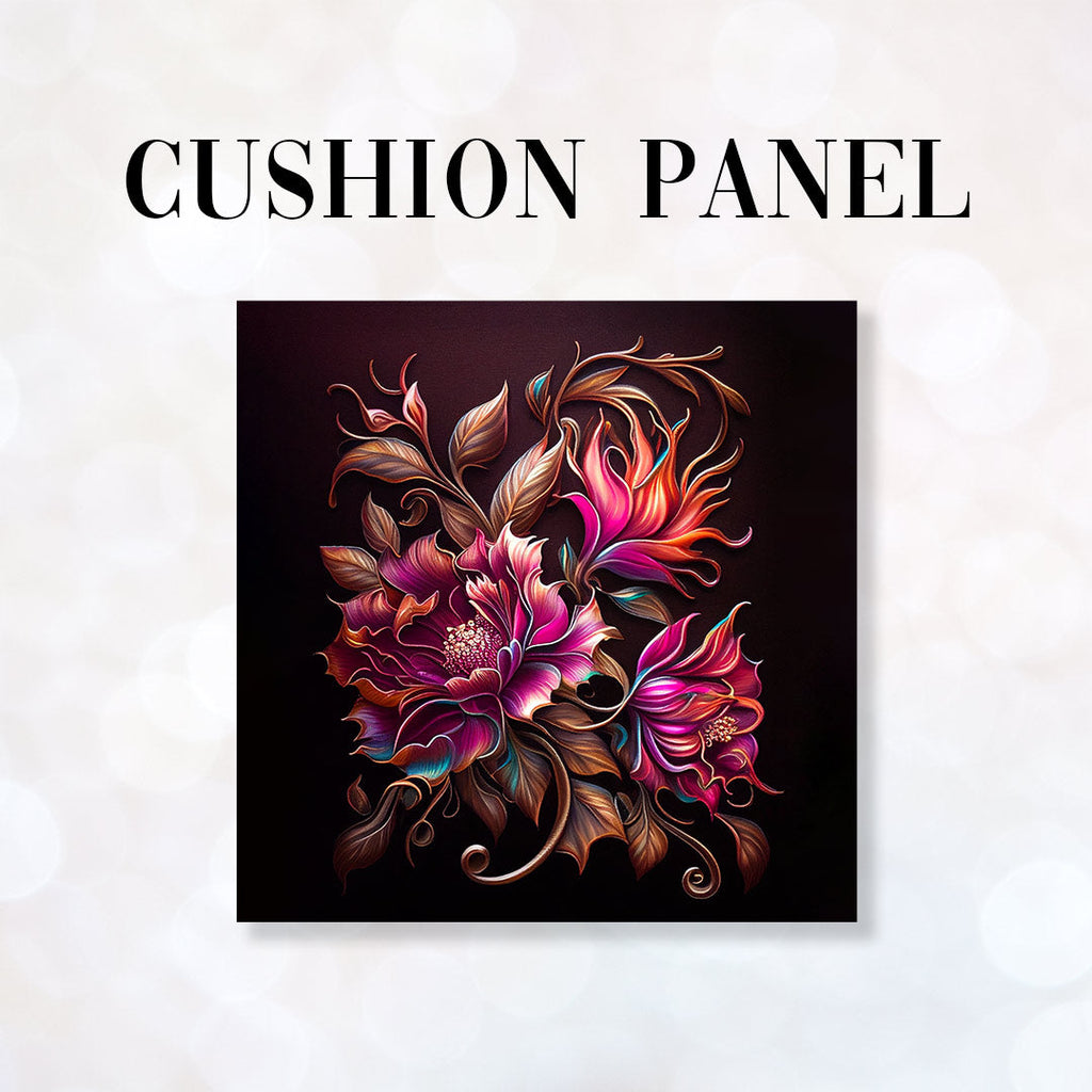 CUSHION Fabric Panel Wild Roses