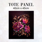 TOTE Wild Roses Fabric Bag Panel