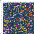 Wildflower Navy Fabric