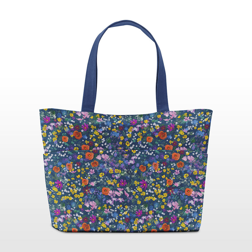 Wildflower Navy Fabric