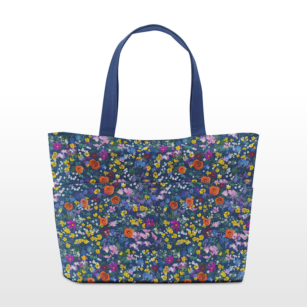 Wildflower Navy Fabric