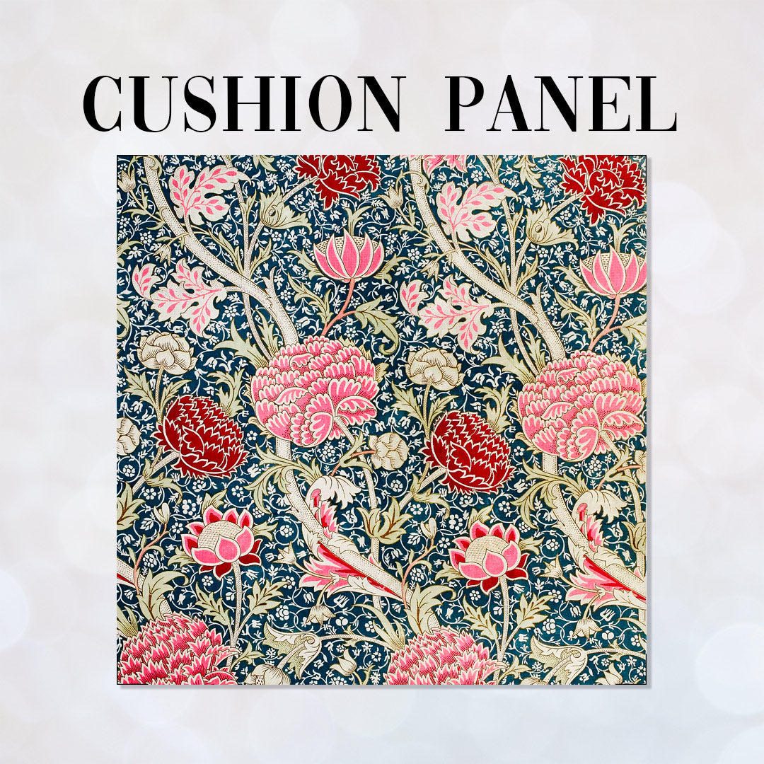CUSHION Fabric Panel William Morris Pink Flowers