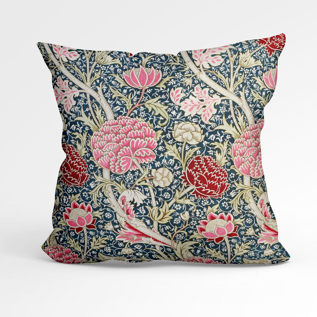 CUSHION Fabric Panel William Morris Pink Flowers
