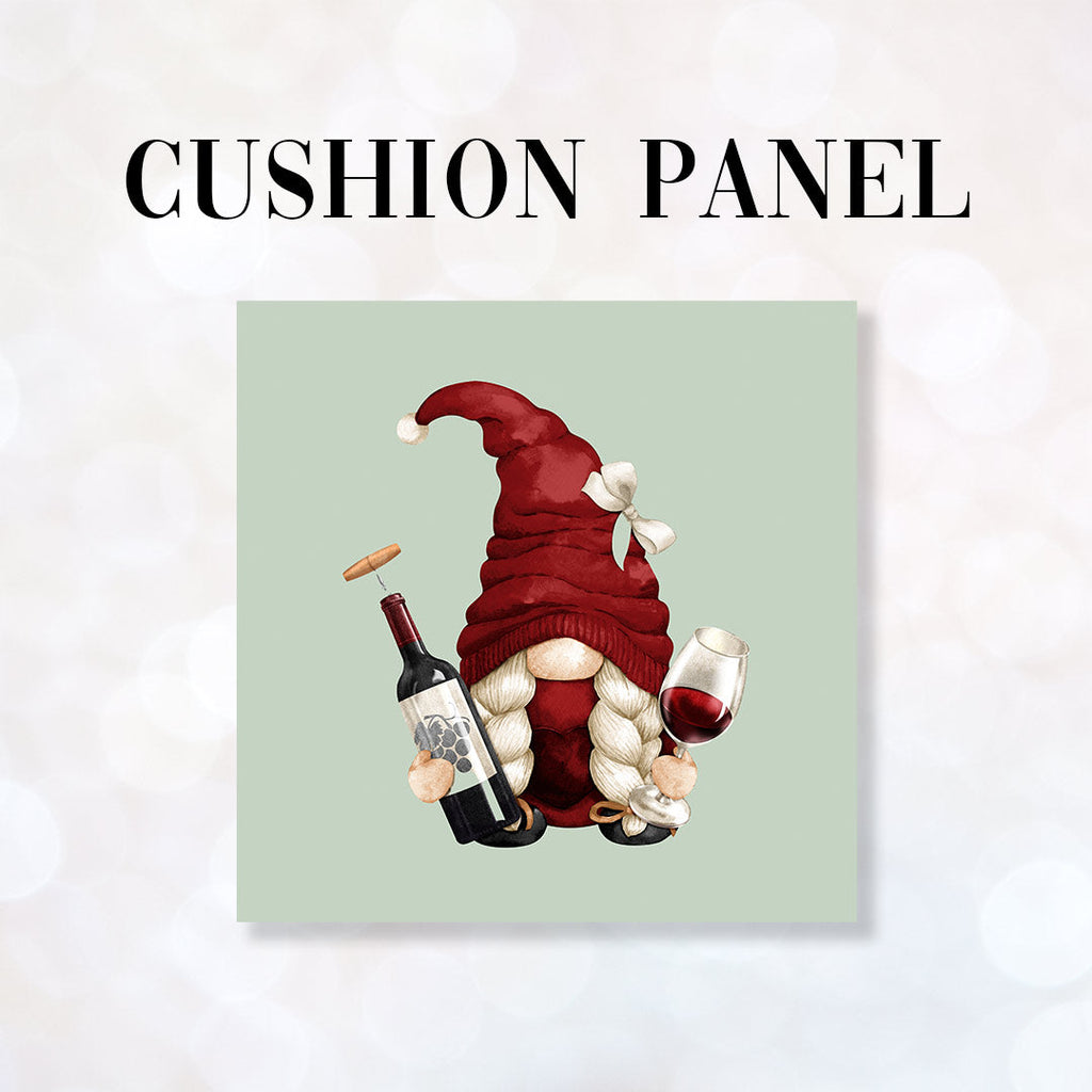 CUSHION Fabric Panel Wine Gnomes