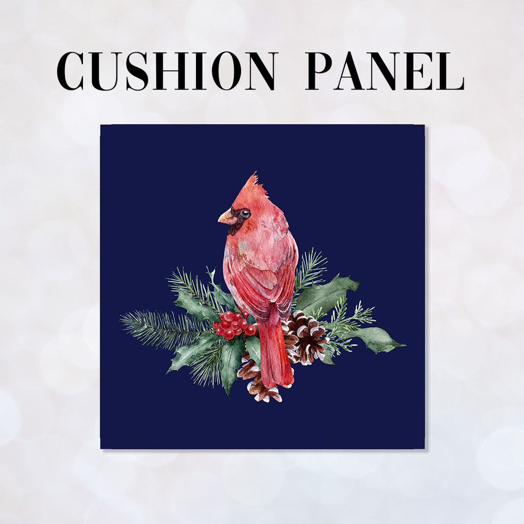 CUSHION Panel Winter Cardinal Navy CP-831