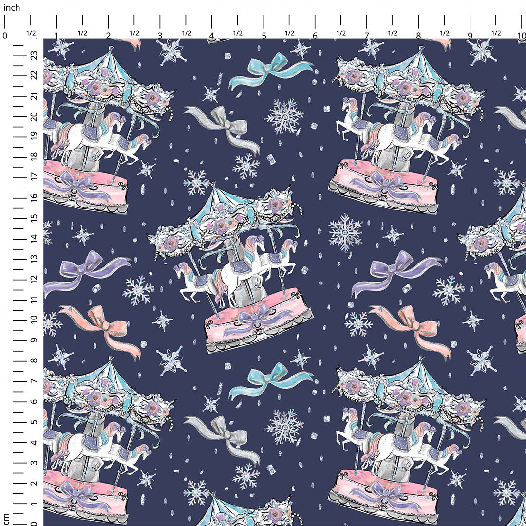 Winter Carousel Fabric