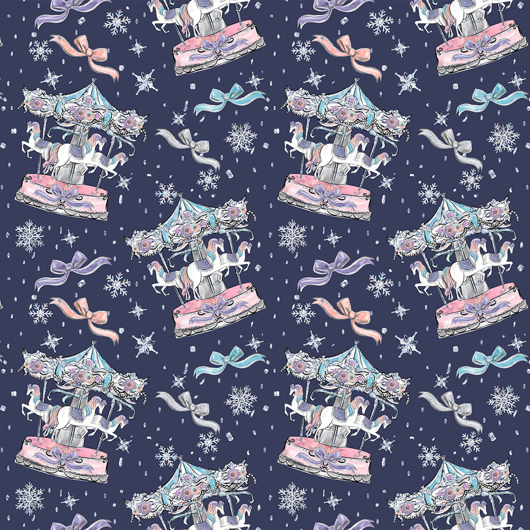 Winter Carousel Fabric