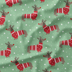 Winter Dachshund Fabric