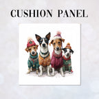 CUSHION Panel Winter Dogs CP-834