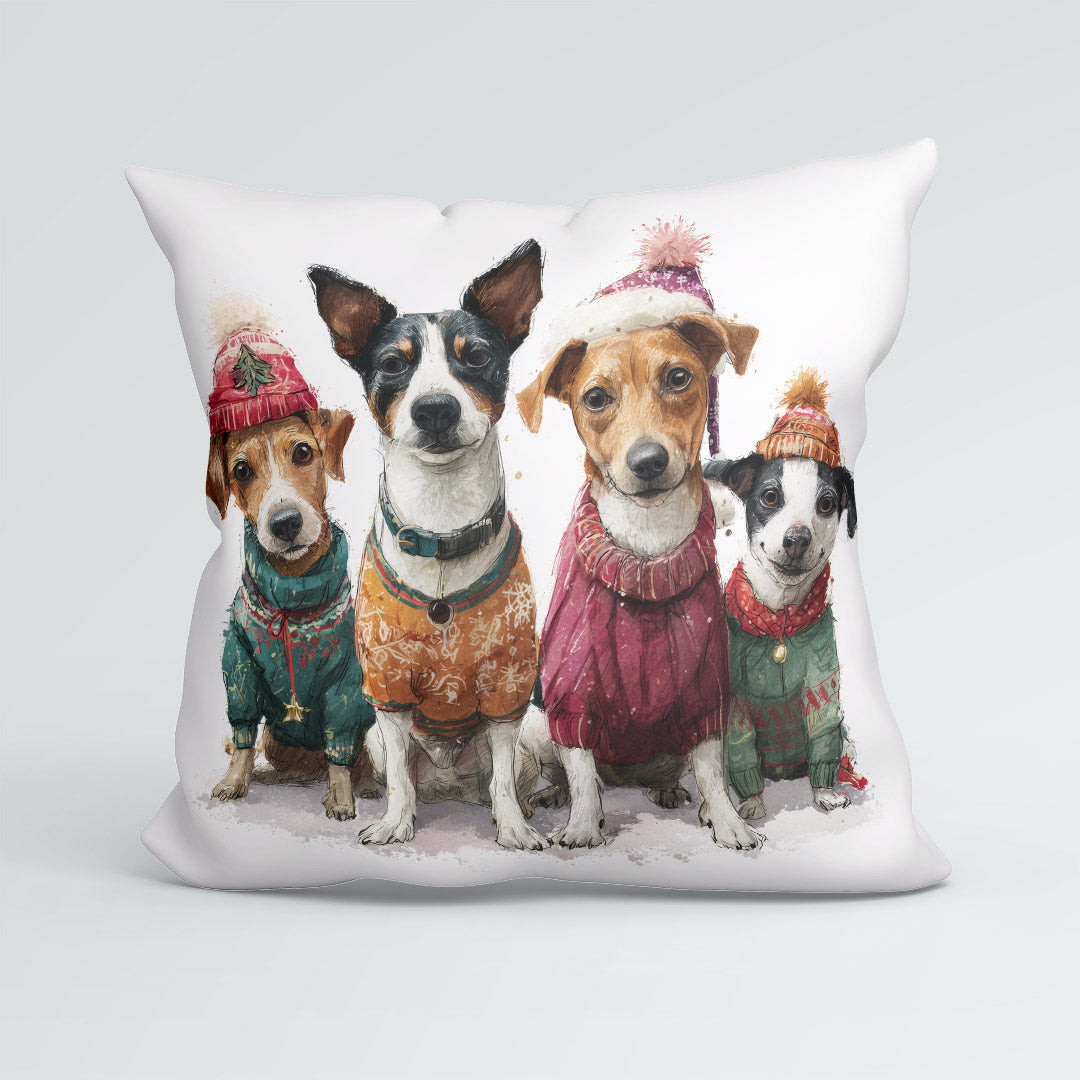 CUSHION Panel Winter Dogs CP-834