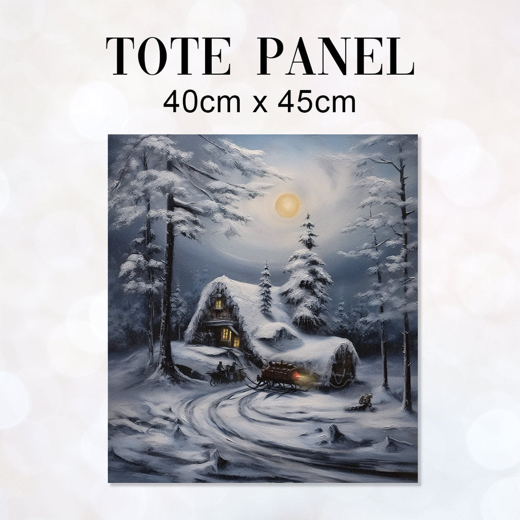 TOTE Winter Evening Fabric Bag Panel