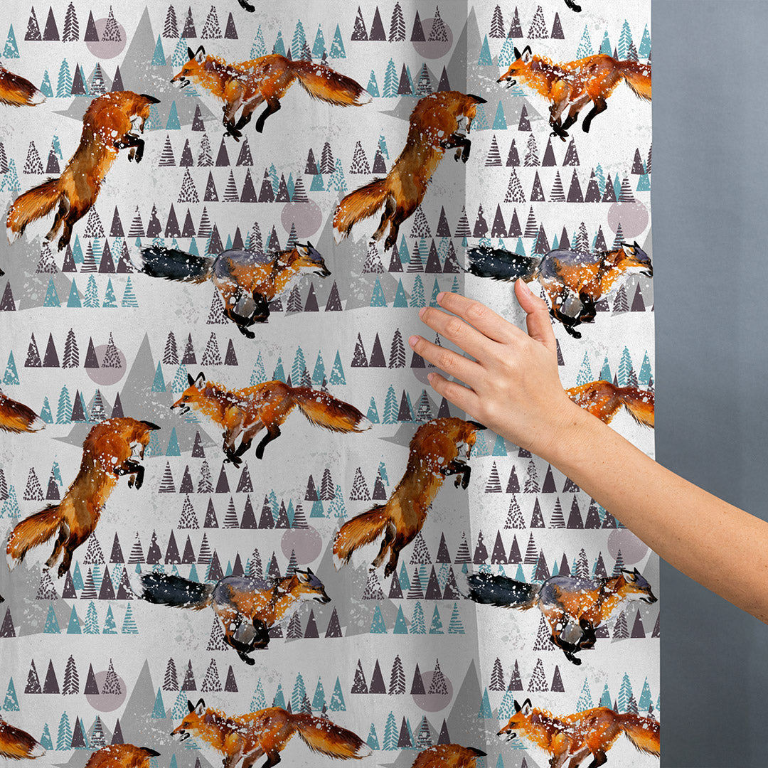 Winter Foxes Fabric