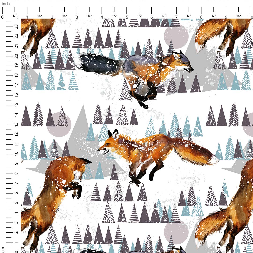 Winter Foxes Fabric