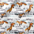 Winter Foxes Fabric