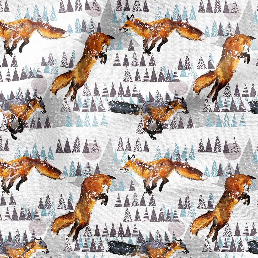 Winter Foxes Fabric