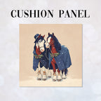 CUSHION Panel Winter Horses CP-835
