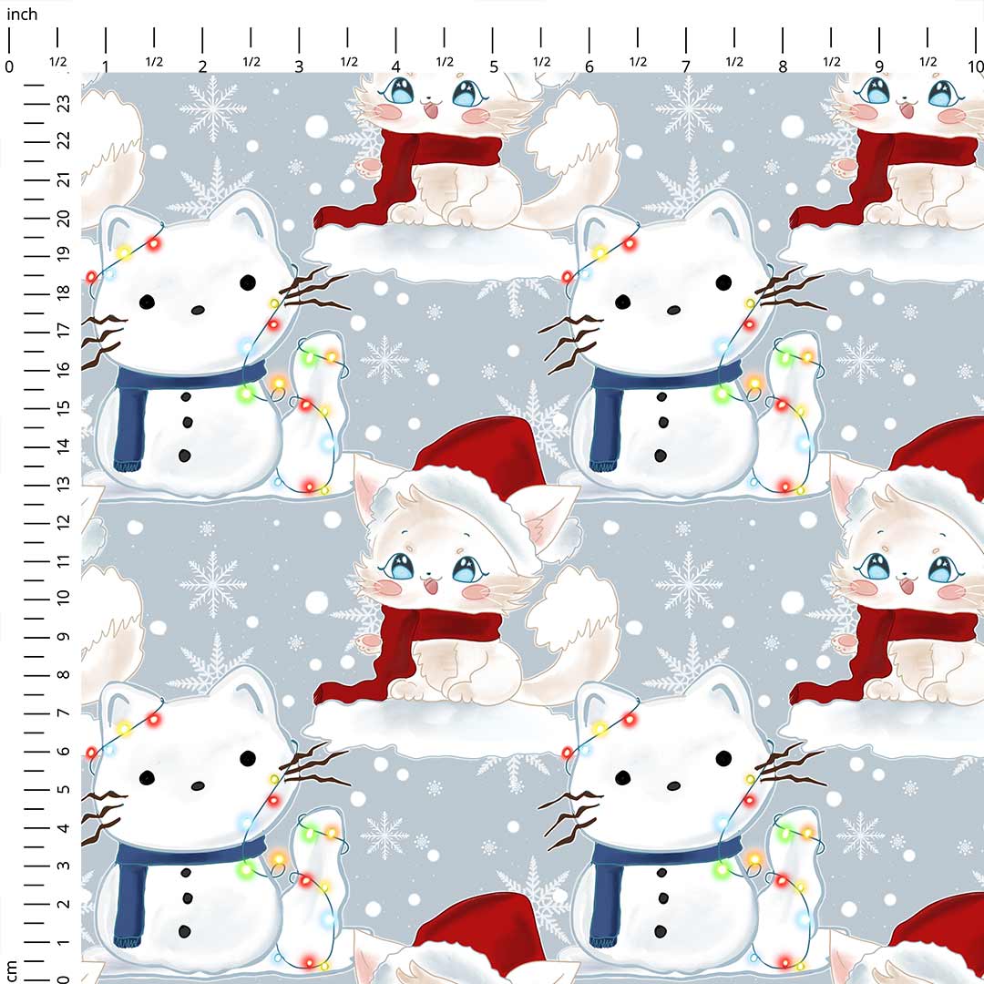 Winter Kitties Fabric