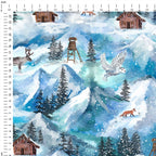 Winter Mountains Fabric