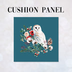 CUSHION Panel Winter Owl Teal CP-837