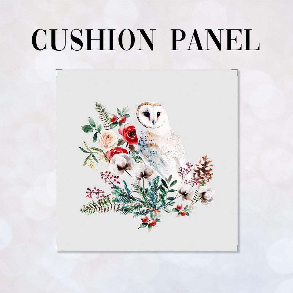 CUSHION Panel Winter Owl Grey CP-750
